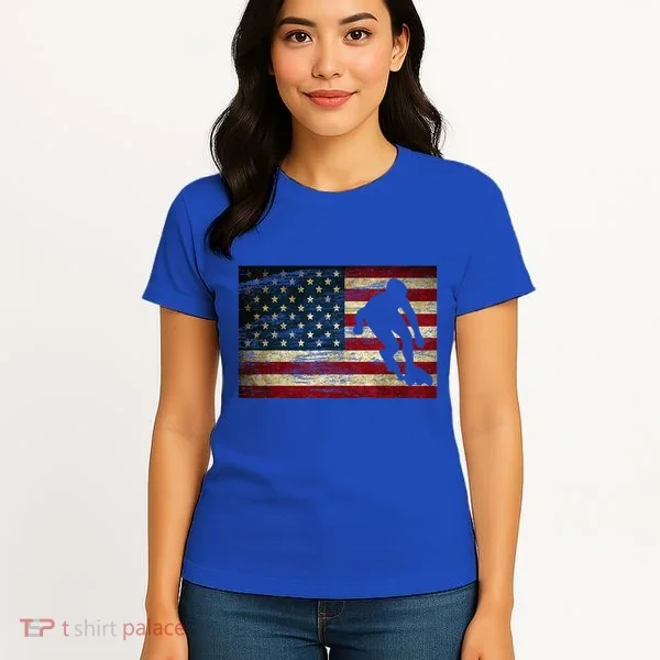 Inline Speed Skating American Flag Roller Blading Women's T-Shirt