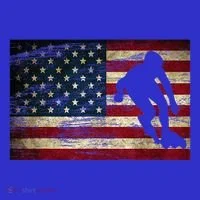 Inline Speed Skating American Flag Roller Blading Women's T-Shirt thumb 6