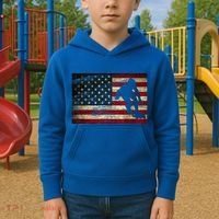 Inline Speed Skating American Flag Roller Blading Kids Hoodie thumb 2
