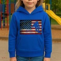 Inline Speed Skating American Flag Roller Blading Kids Hoodie thumb 3
