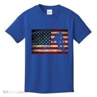 Inline Speed Skating American Flag Roller Blading Kids T-Shirt thumb 0