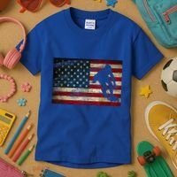 Inline Speed Skating American Flag Roller Blading Kids T-Shirt thumb 3