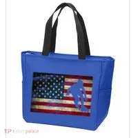 Inline Speed Skating American Flag Roller Blading Tote Bag thumb 3