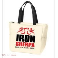 IRON SHERPA Sherpa Triathlon Triathlete Haul Cheer Beer Tote Bag thumb 3