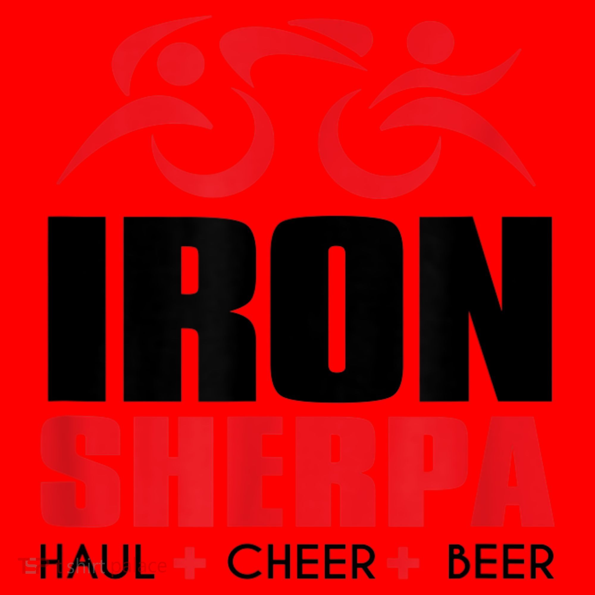 IRON SHERPA Sherpa Triathlon Triathlete Haul Cheer Beer Santa Hat