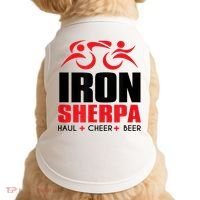 IRON SHERPA Sherpa Triathlon Triathlete Haul Cheer Beer Doggie Tank thumb 0