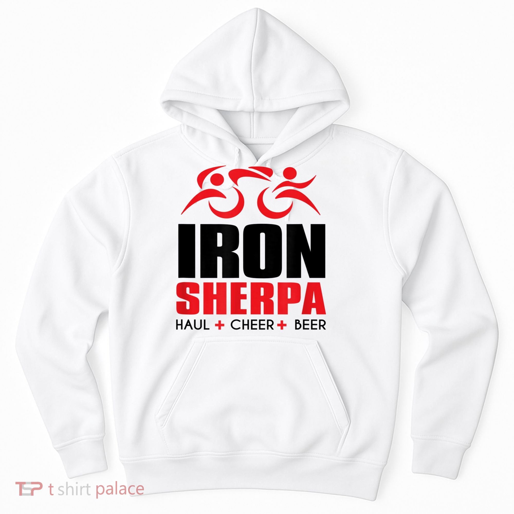 IRON SHERPA Sherpa Triathlon Triathlete Haul Cheer Beer Hoodie