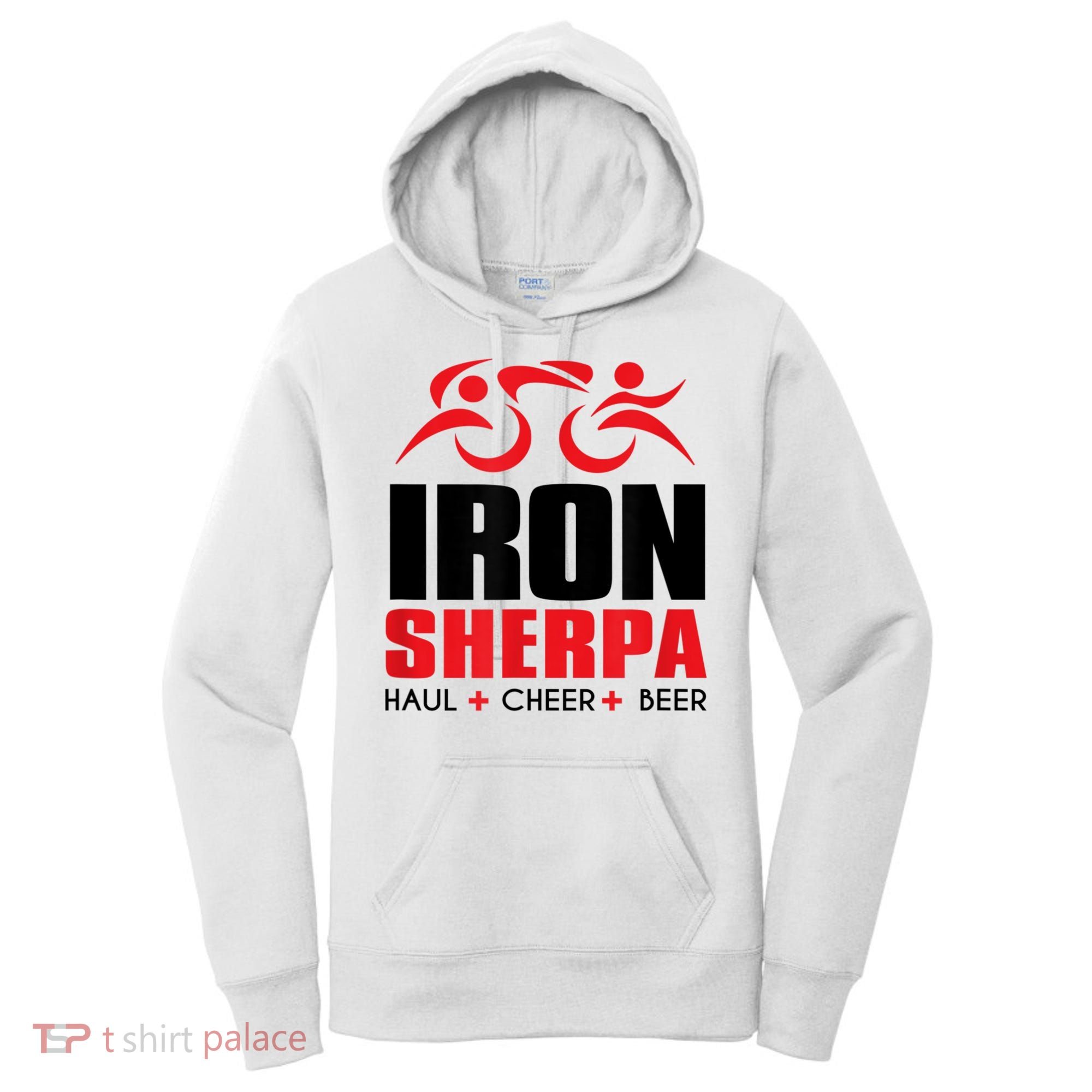 IRON SHERPA Sherpa Triathlon Triathlete Haul Cheer Beer Women's Hoodie