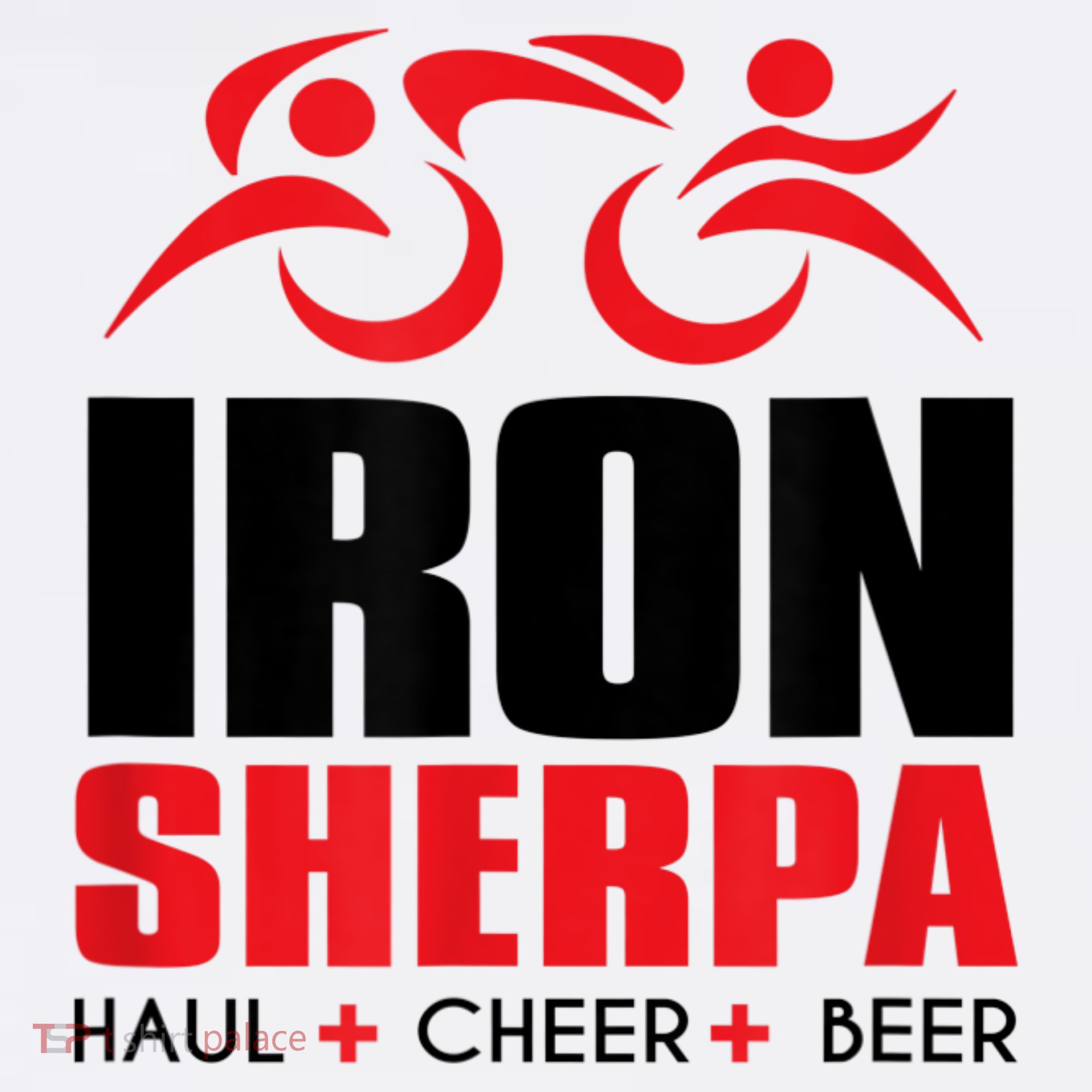 IRON SHERPA Sherpa Triathlon Triathlete Haul Cheer Beer Mousepad