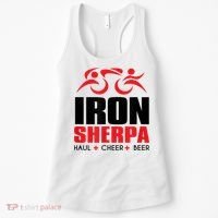 IRON SHERPA Sherpa Triathlon Triathlete Haul Cheer Beer Women's Tank Top thumb 0