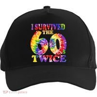 I Survived The Sixties 60s Twice Tie Dye 70th Birthday Five-Panel Snapback Cap thumb 0