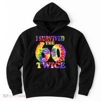 I Survived The Sixties 60s Twice Tie Dye 70th Birthday Hoodie thumb 0