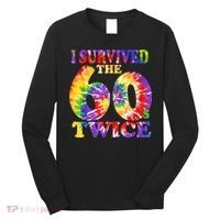 I Survived The Sixties 60s Twice Tie Dye 70th Birthday Long Sleeve Shirt thumb 0