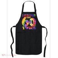 I Survived The Sixties 60s Twice Tie Dye 70th Birthday Apron thumb 0