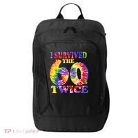 I Survived The Sixties 60s Twice Tie Dye 70th Birthday City Backpack thumb 0