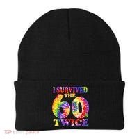 I Survived The Sixties 60s Twice Tie Dye 70th Birthday Beanie thumb 0