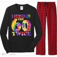 I Survived The Sixties 60s Twice Tie Dye 70th Birthday Long Sleeve Pajama Set thumb 0