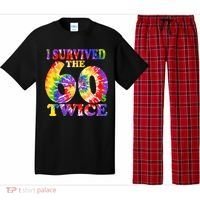 I Survived The Sixties 60s Twice Tie Dye 70th Birthday Pajama Set thumb 0