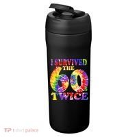 I Survived The Sixties 60s Twice Tie Dye 70th Birthday 24oz Duet Stainless Steel Tumbler thumb 3