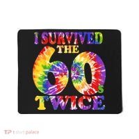 I Survived The Sixties 60s Twice Tie Dye 70th Birthday Mousepad thumb 0