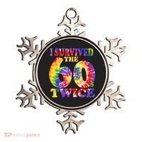 I Survived The Sixties 60s Twice Tie Dye 70th Birthday Ornament thumb 0