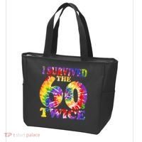 I Survived The Sixties 60s Twice Tie Dye 70th Birthday Tote Bag thumb 3