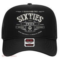 I SURVIVED The SIXTIES TWICE Built In 60s 70th 60th Birthday Hat thumb 0