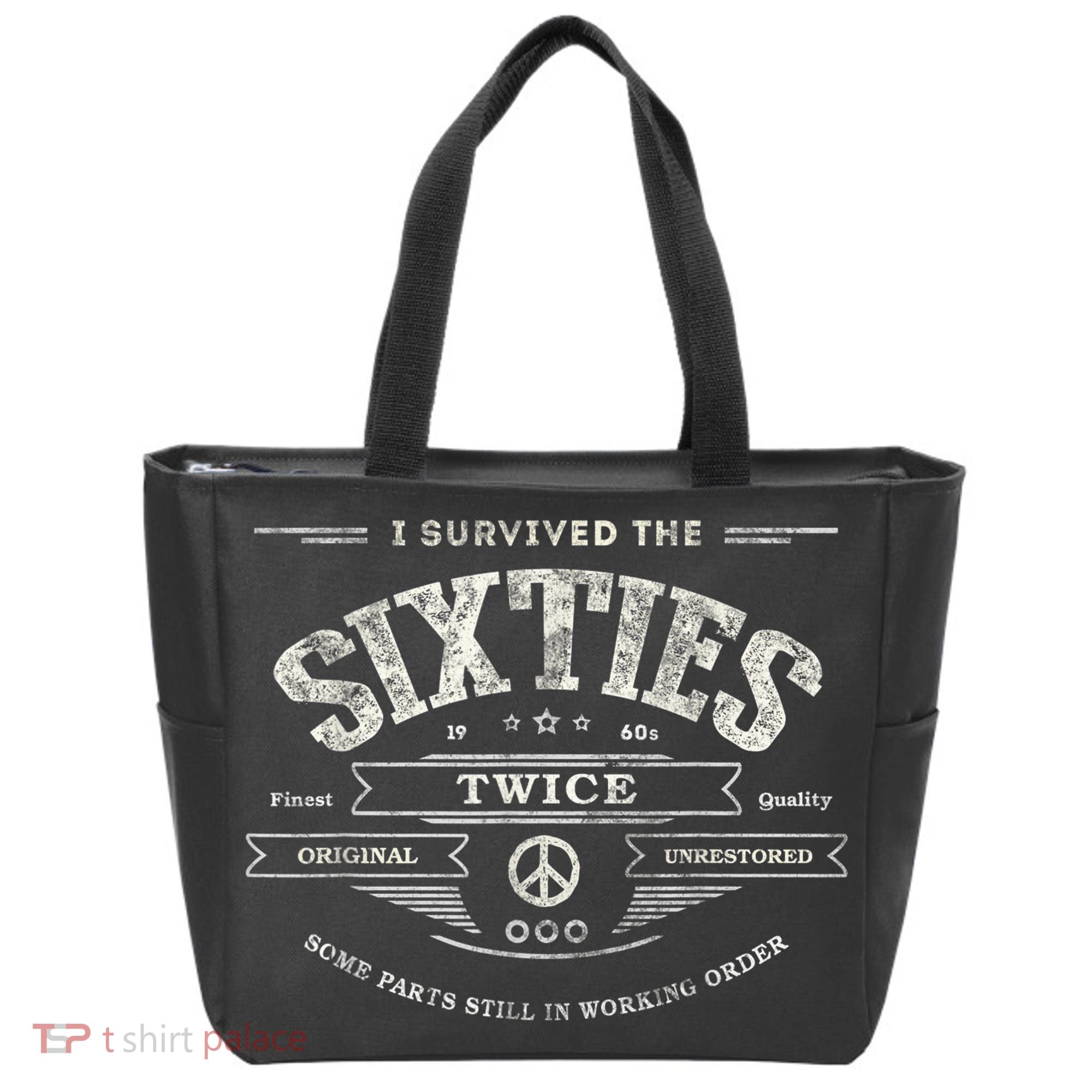 I SURVIVED The SIXTIES TWICE Built In 60s 70th 60th Birthday Tote Bag