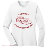 I Survived The Midwest Goodbye Women's Long Sleeve Shirt thumb 0