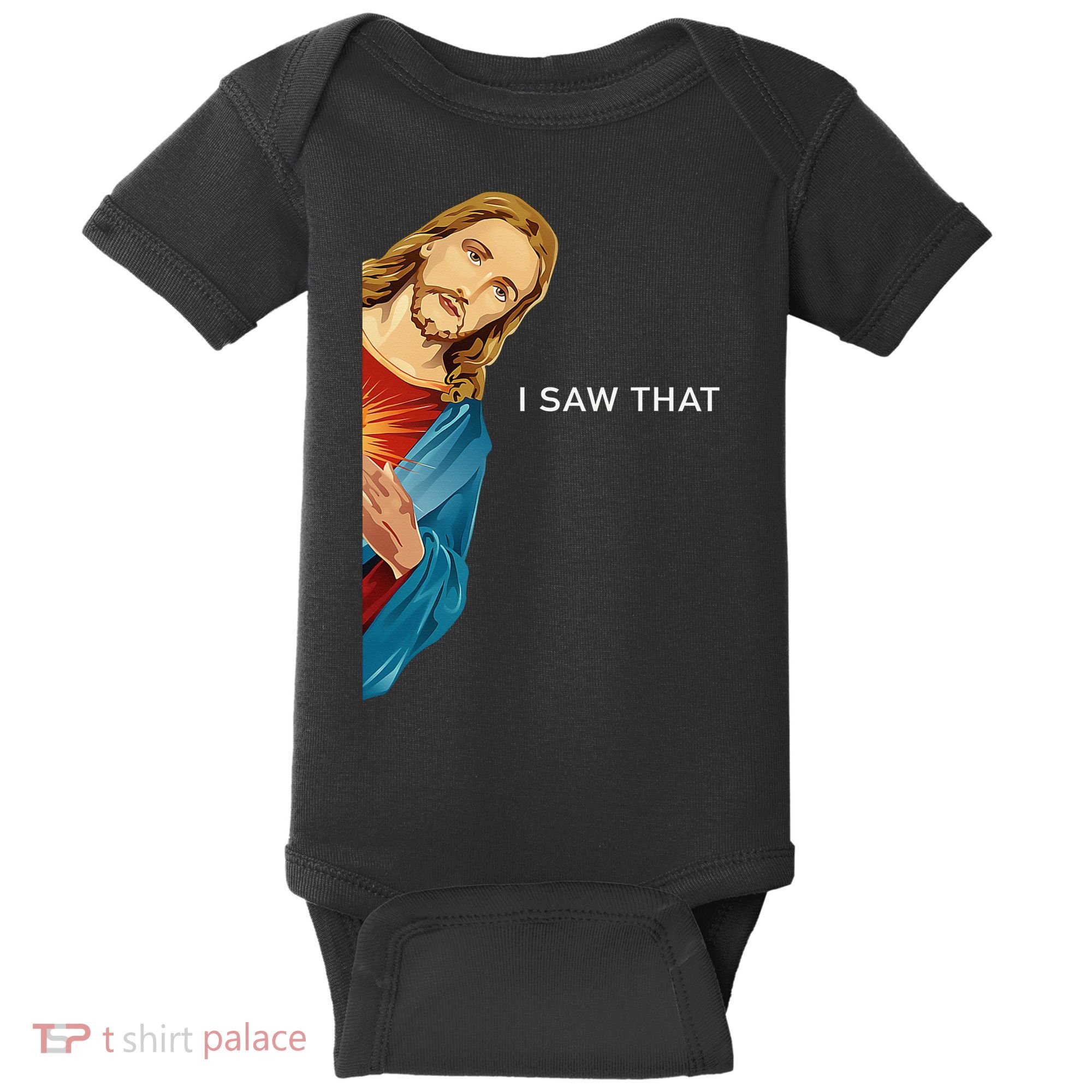 I Saw That Funny Jesus Christian Baby Bodysuit