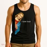 I Saw That Funny Jesus Christian Tank Top thumb 3