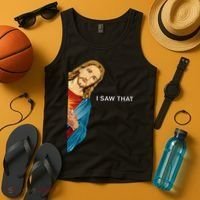 I Saw That Funny Jesus Christian Tank Top thumb 4