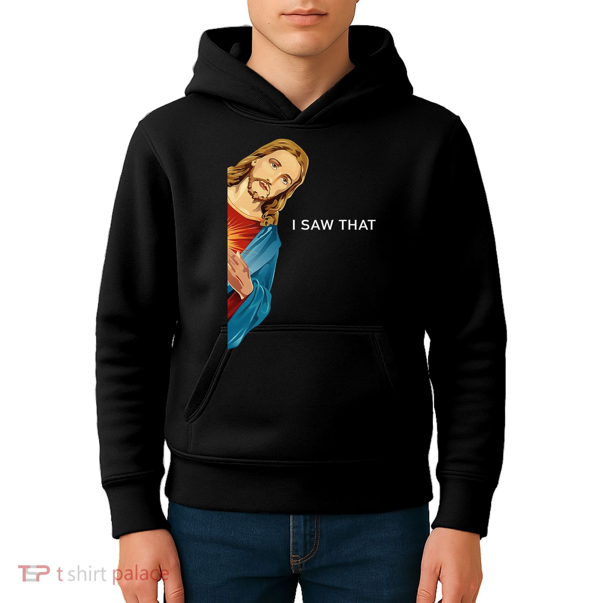 I Saw That Funny Jesus Christian Kids Hoodie