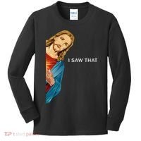 I Saw That Funny Jesus Christian Kids Long Sleeve Shirt thumb 0