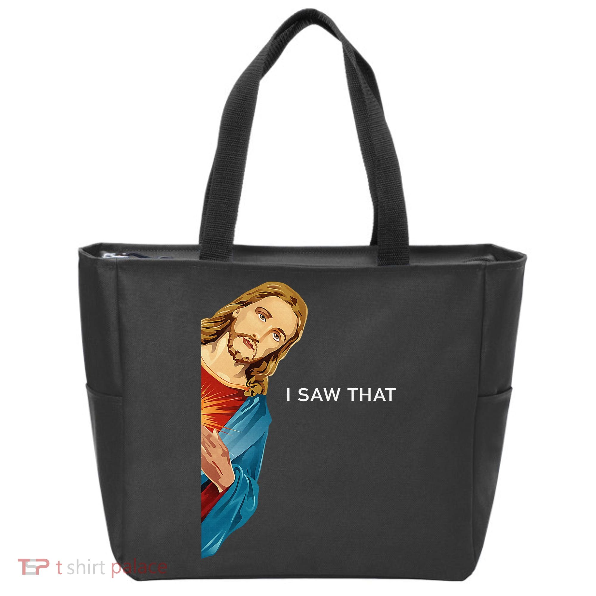 I Saw That Funny Jesus Christian Tote Bag