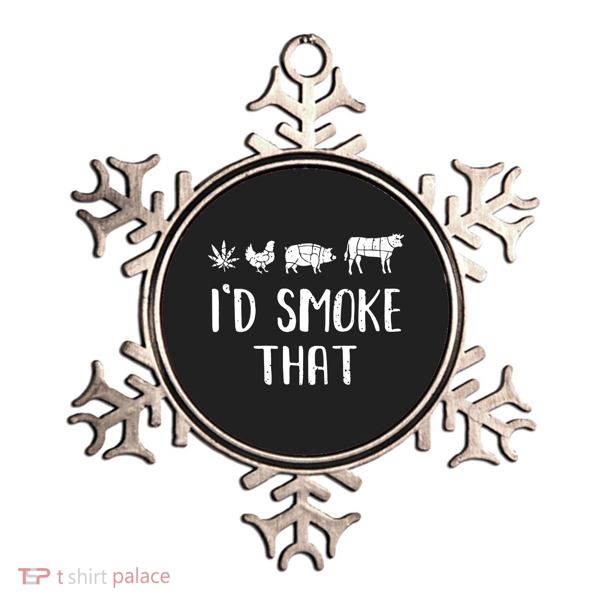 I'd Smoke That Funny BBQ Weed Cannabis Ornament