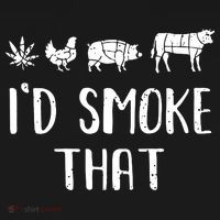 I'd Smoke That Funny BBQ Weed Cannabis Ornament thumb 1