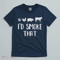 I'd Smoke That Funny BBQ Weed Cannabis T-Shirt thumb 5