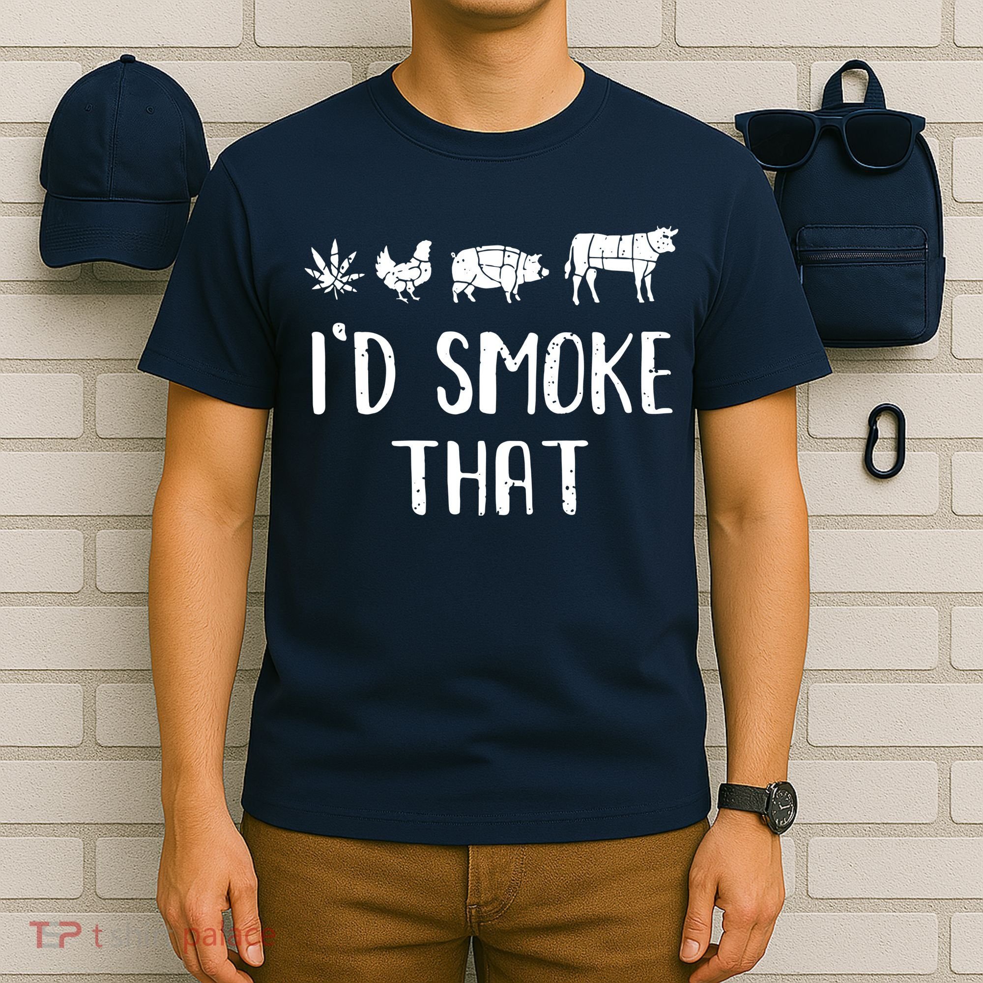 I'd Smoke That Funny BBQ Weed Cannabis T-Shirt