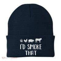 I'd Smoke That Funny BBQ Weed Cannabis Beanie thumb 0