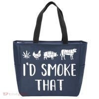 I'd Smoke That Funny BBQ Weed Cannabis Tote Bag thumb 0