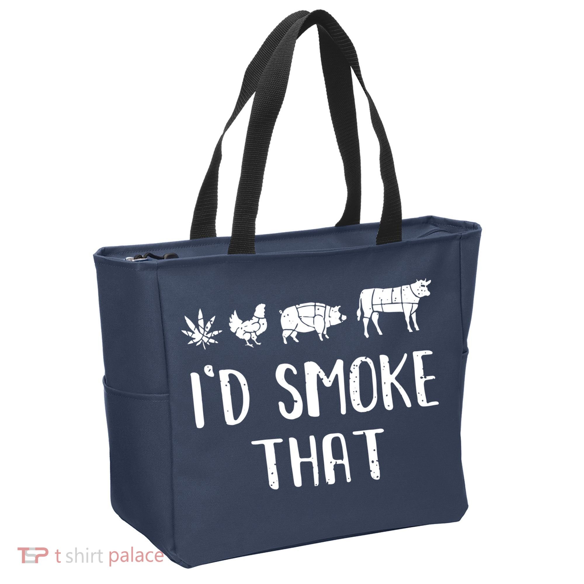 I'd Smoke That Funny BBQ Weed Cannabis Tote Bag