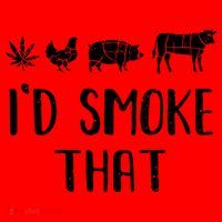 I'd Smoke That Funny BBQ Weed Cannabis Santa Hat thumb 1