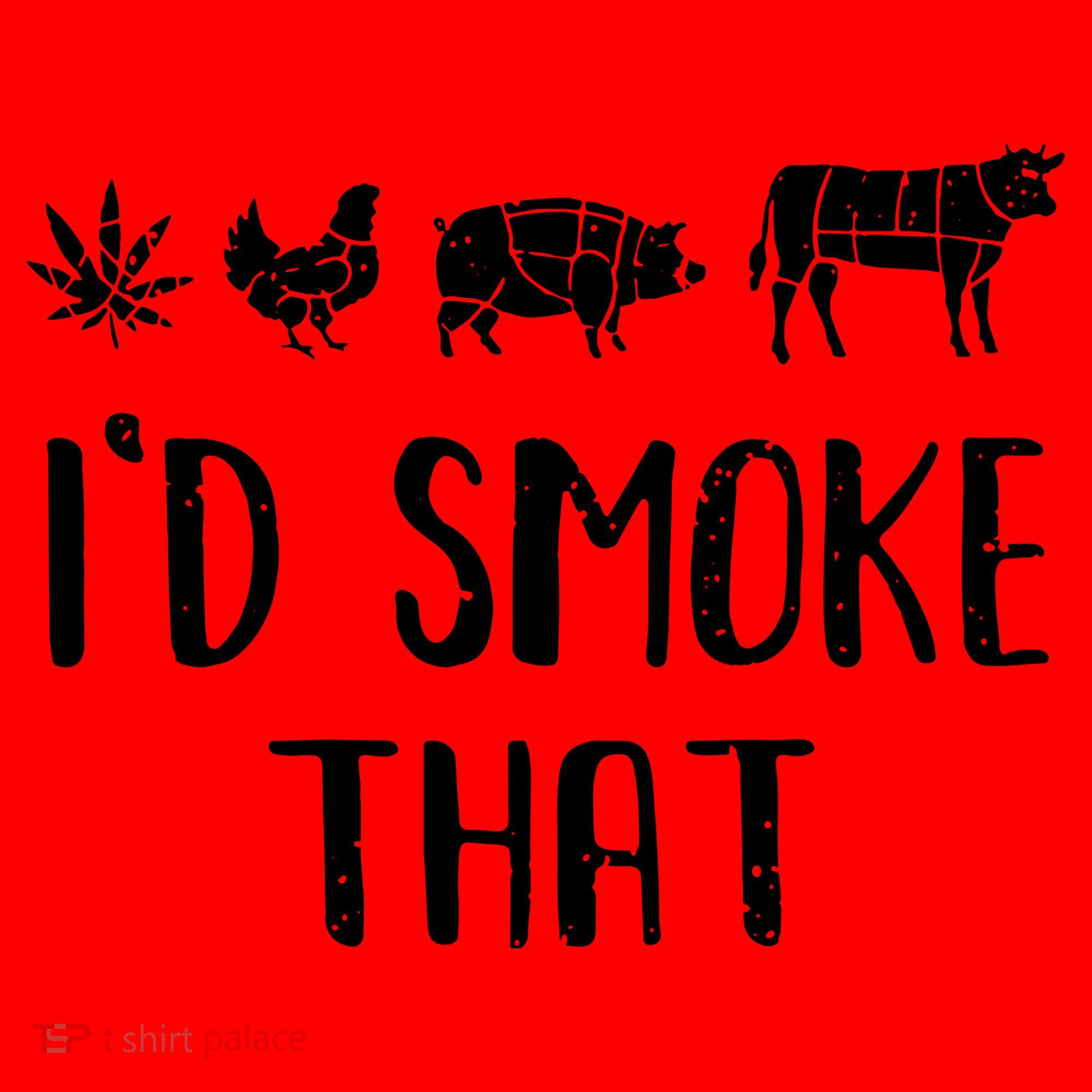 I'd Smoke That Funny BBQ Weed Cannabis Santa Hat