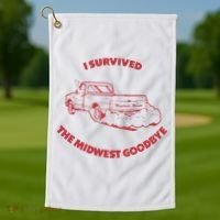 I Survived The Midwest Goodbye Golf Towel thumb 1
