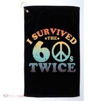 I Survived The Sixties 60s Twice Golf Towel thumb 0