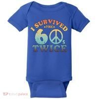 I Survived The Sixties 60s Twice Baby Bodysuit thumb 0