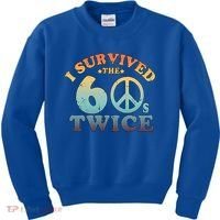 I Survived The Sixties 60s Twice Kids Sweatshirt thumb 0
