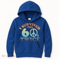 I Survived The Sixties 60s Twice Kids Hoodie thumb 0