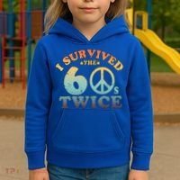 I Survived The Sixties 60s Twice Kids Hoodie thumb 3